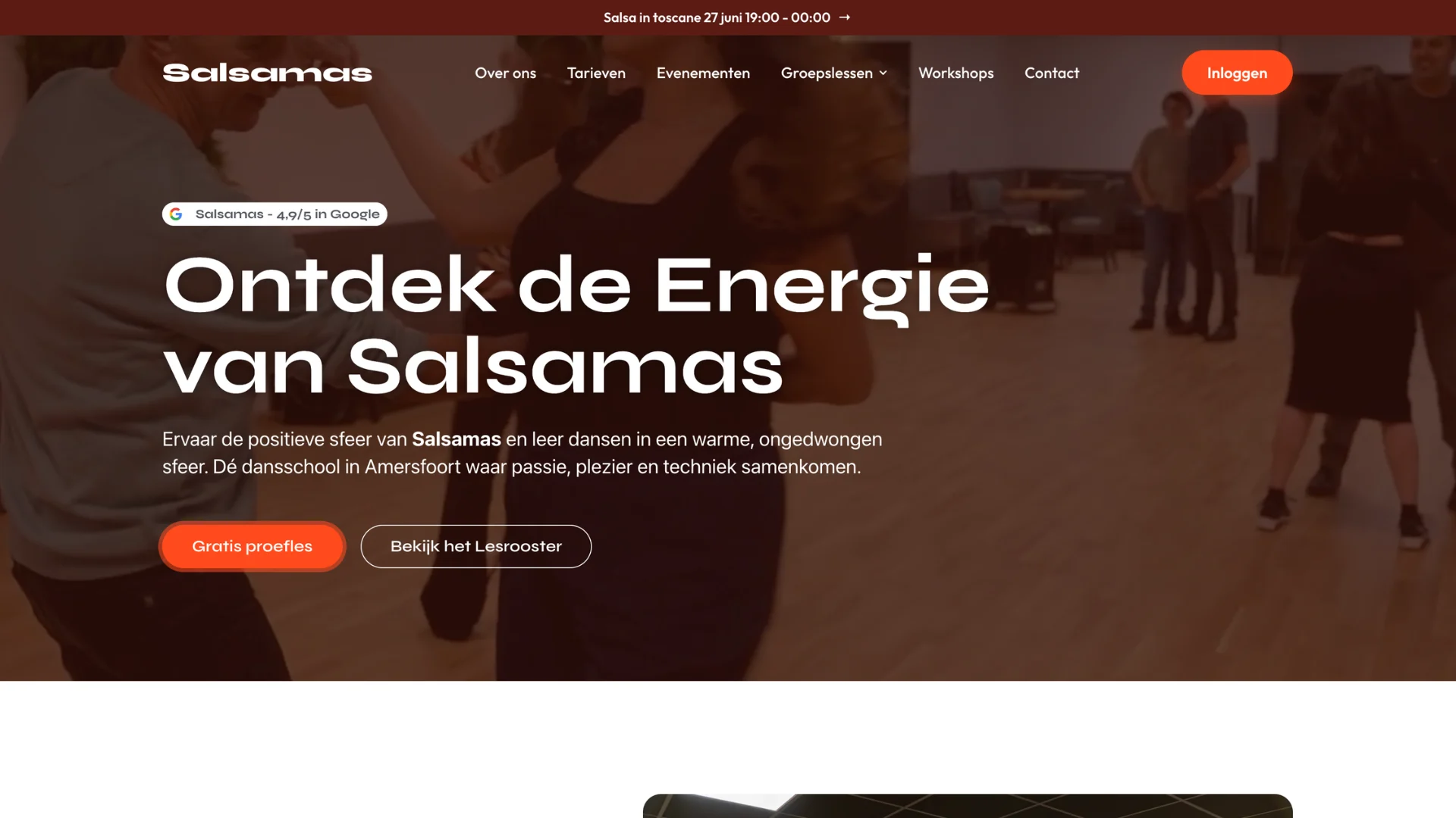 Dansschool Salsamas — desktop