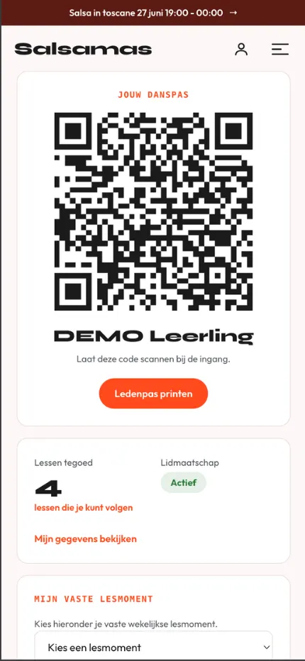 Dansschool Salsamas — mobiel